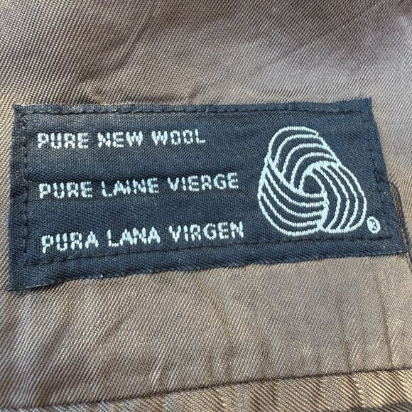 Roger Stuart Clothes Vintage Mens Wool Brown Blazer Cuffed Trousers Suit Set 46L - Picture 11 of 15